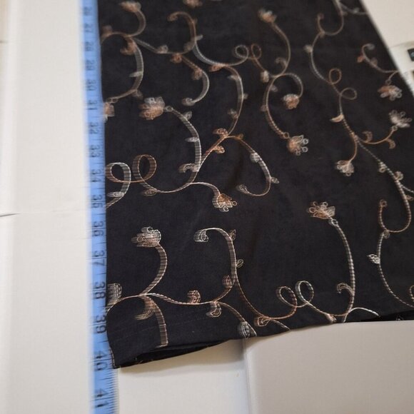 Vintage Jenna Lane Black‎ Embroidered Sleeveless Apron 3X Retro Boho Cabincore - Picture 8 of 10